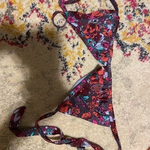 Medium floral triangle swim top
